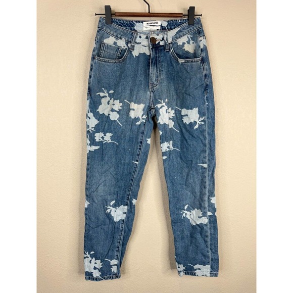 One Teaspoon Womens Awesome Baggies Jean Sz 23 Havana Floral High Waist Straight - Picture 2 of 16
